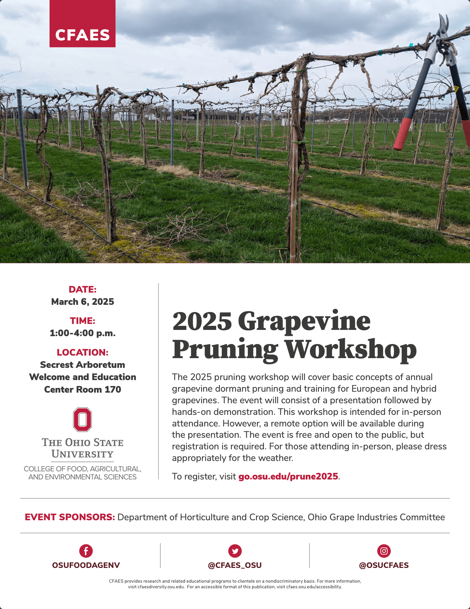 Wooster Grapevine Pruning Workshop