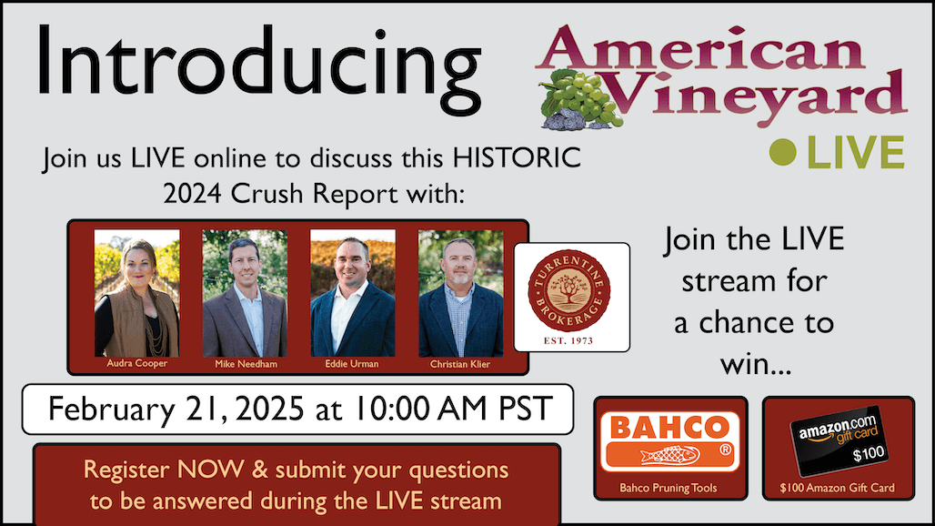 Historic Grape Crush Report and Live-Streamed Event to Explain It All