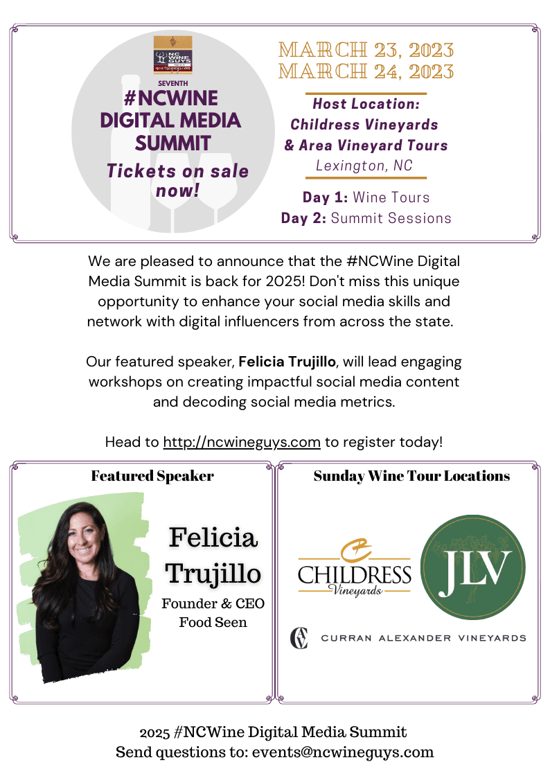 #NCWine Digital Media Summit