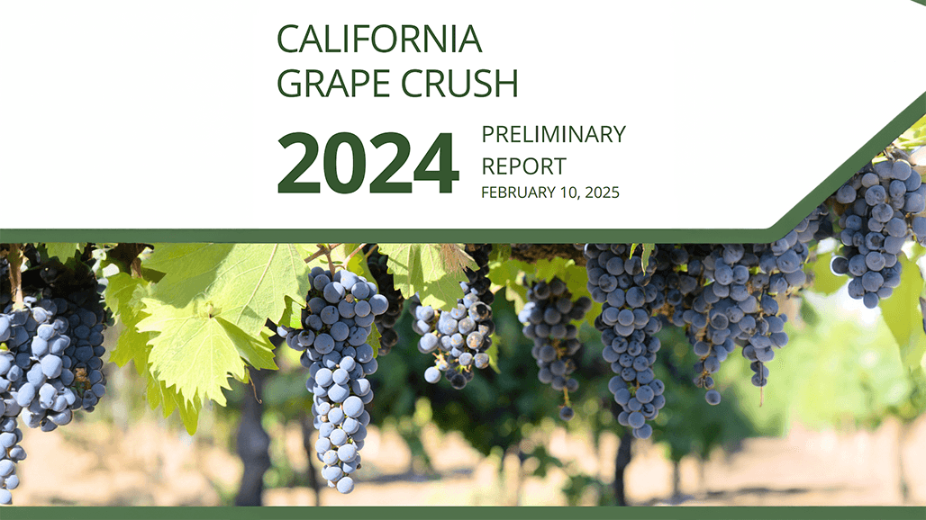 California Preliminary Grape Crush Report Reveals Lowest Crush Since 1996