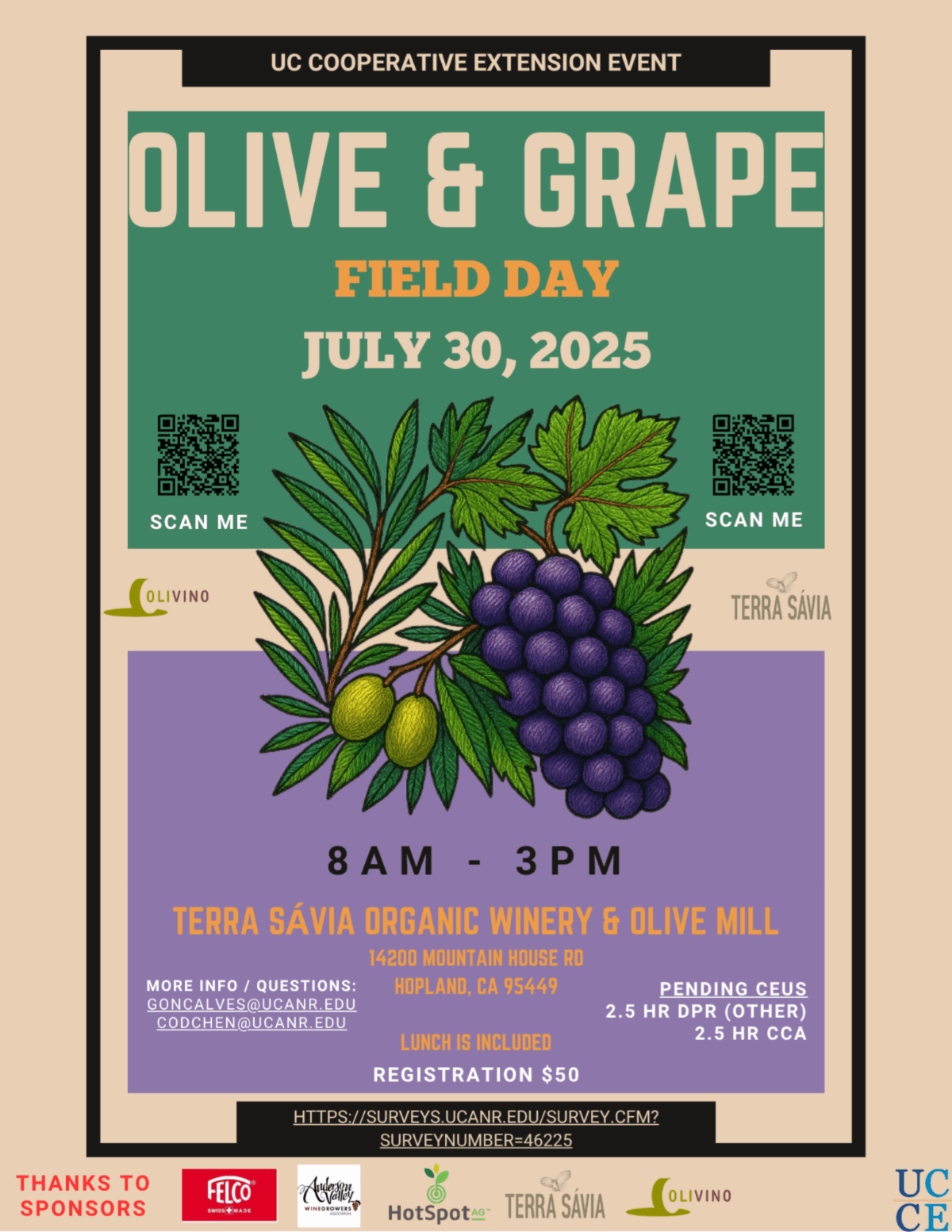 UCCE North Coast Olive & Grape Field Day