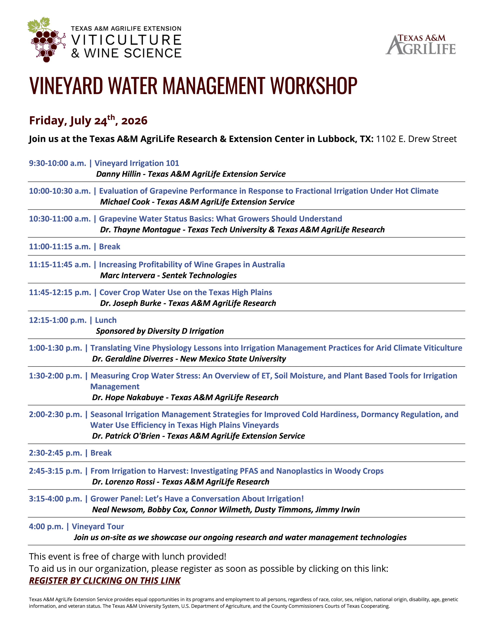Vineyard Water Management Workshop